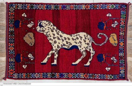 فرش لاکی قشقایی-ذرع و نیم-gh19003
